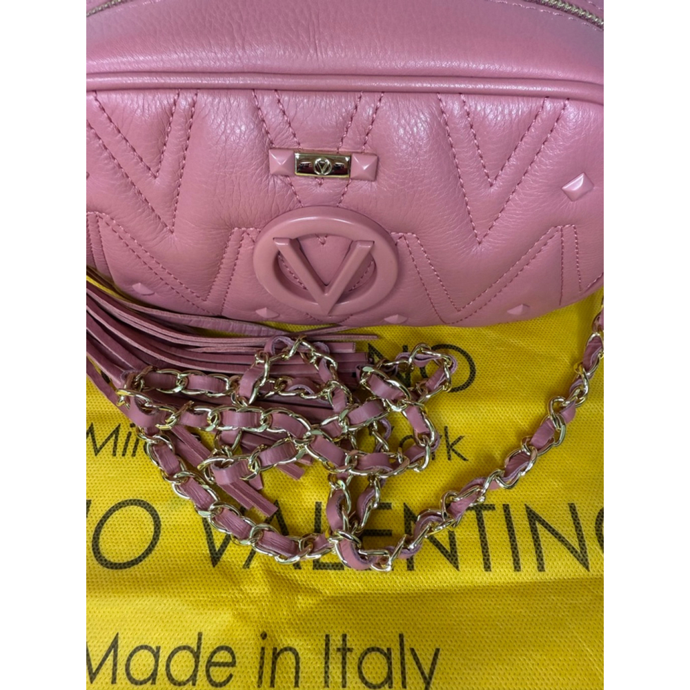 Women's Mario Valentino Pink Leather Crossbody Bag - Picture 2 of 8